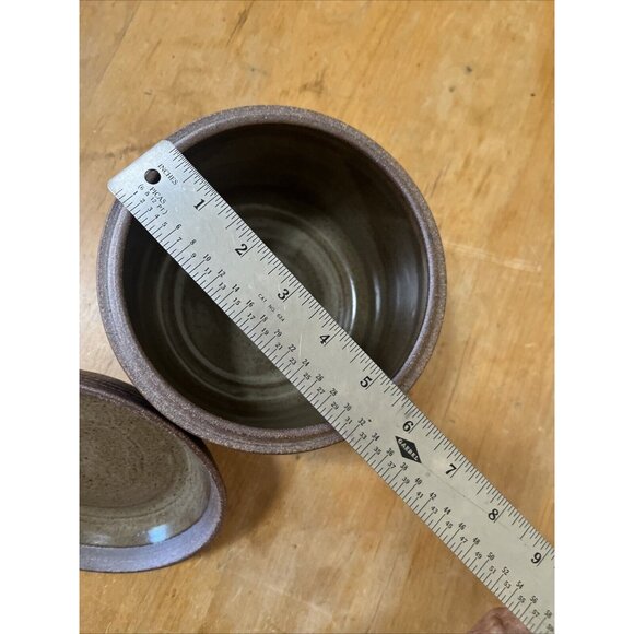 Soda Creek Pottery Paradise Ca Brown Glaze Vase Vintage 6 1/4”T Lid And Pot - Picture 7 of 8